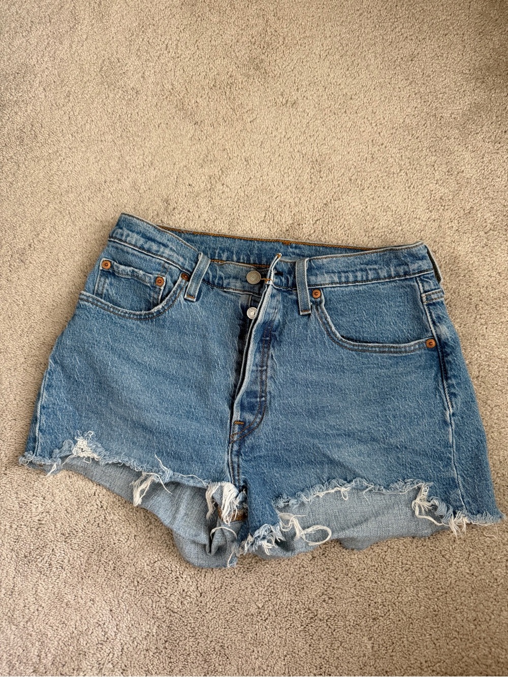 Levi's Distressed 501 Denim Cutoff Shorts